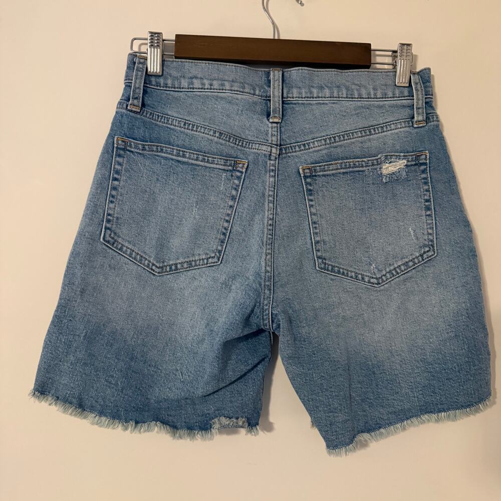 J. Crew Long Denim Shorts Cotton Size 26 Norwalk Wash Classic Timeless Casual - Picture 4 of 7